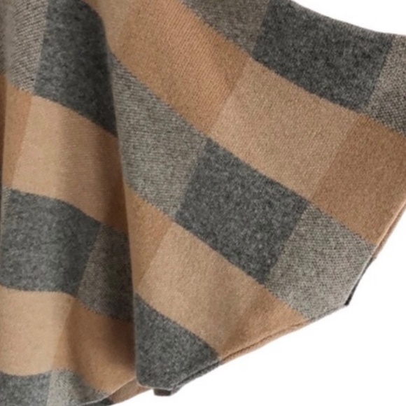 Note Di Anita Wool Cashmere Poncho Mock Neck One Size - Picture 5 of 8